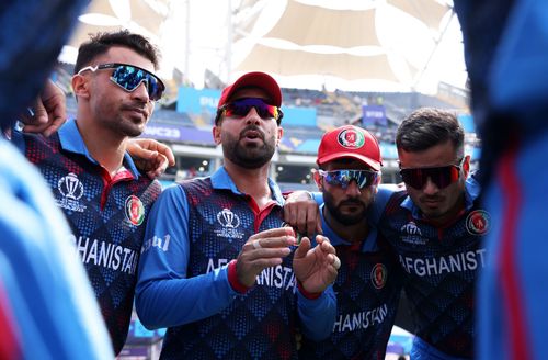 Hashmatullah Shahidi addresses his players. (Credits: Getty)