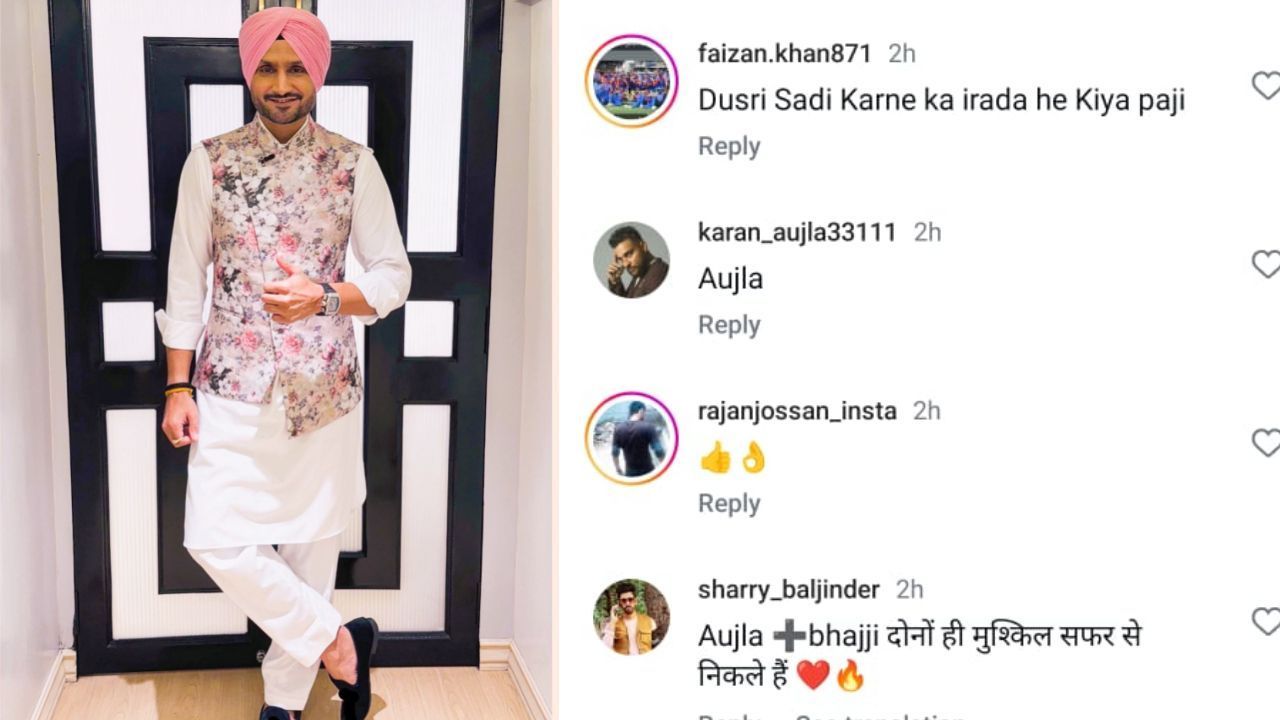 हरभजन सिंह की पोस्ट पर फैन का कमेंट (photo credit: instagram/harbhajan3)