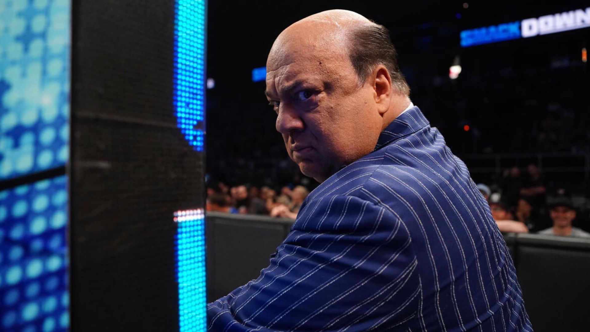 Paul Heyman was last seen with Roman Reigns on WWE TV at WrestleMania XL. [Image Source: WWE.com]