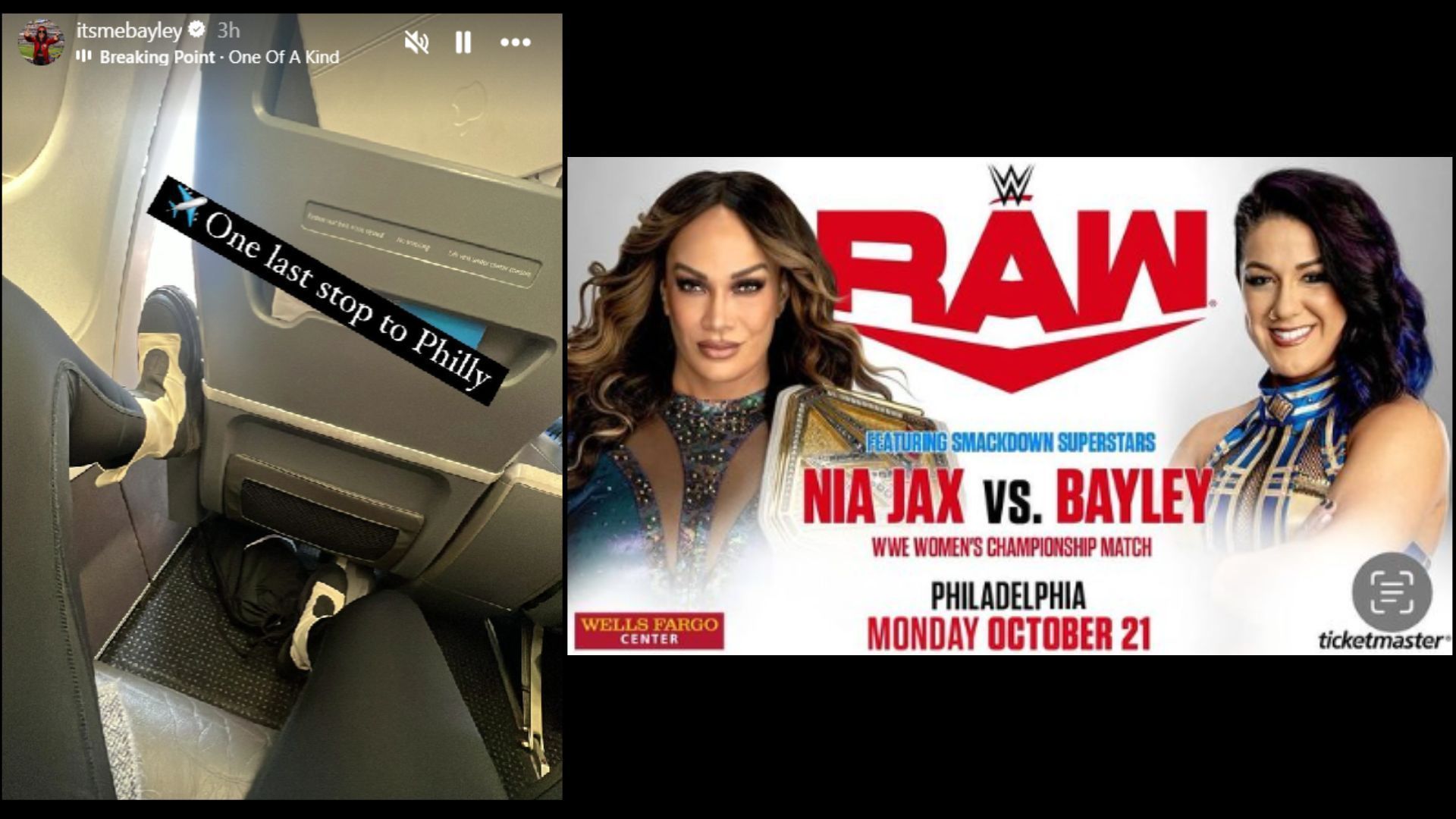 RAW dark match set for the Women&#039;s Championship [Photo credit: Screenshot of  Bayley&#039;s Instagram stories]