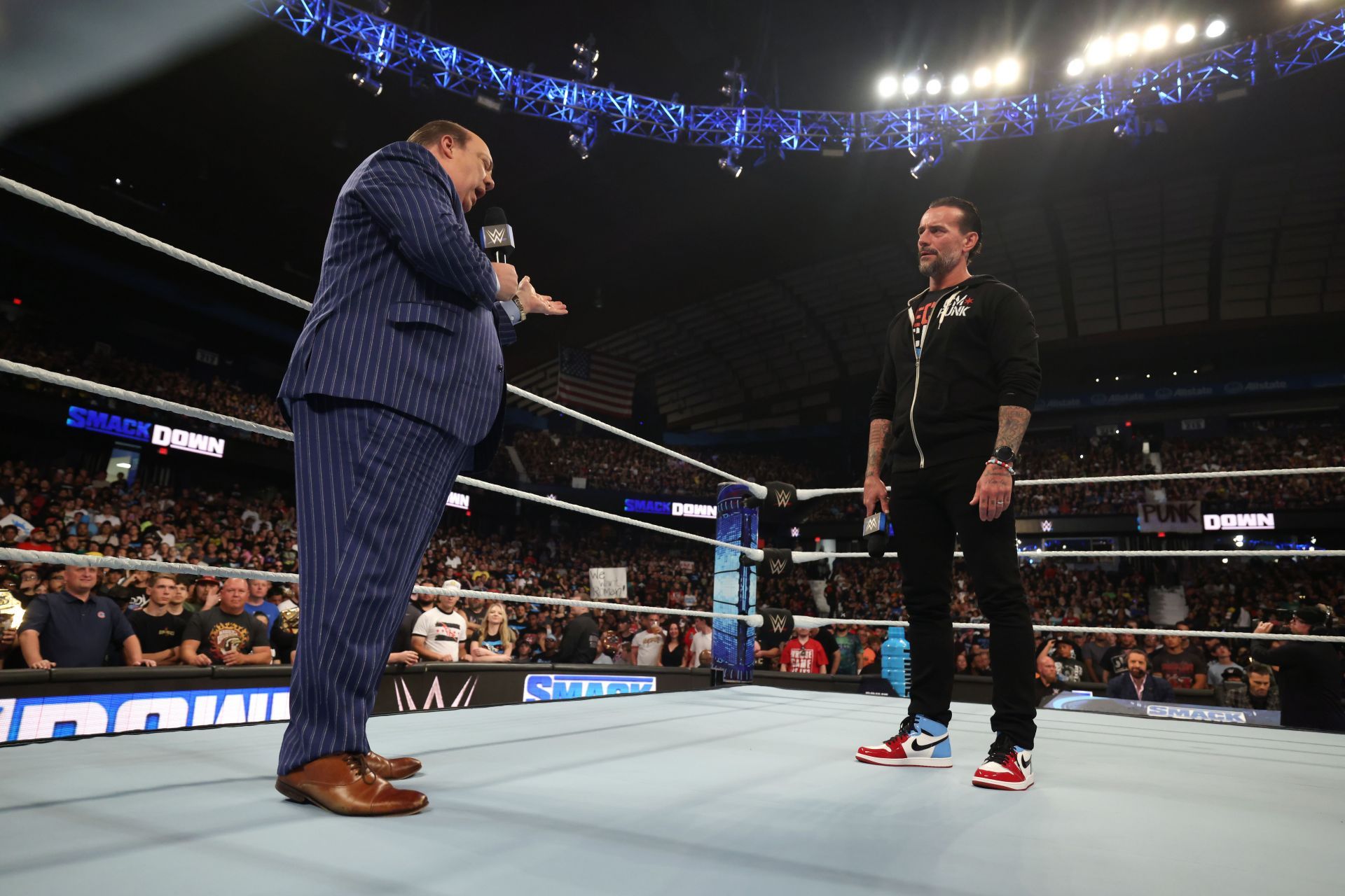 Paul Heyman interacted on SmackDown earlier this year (Source: Getty)