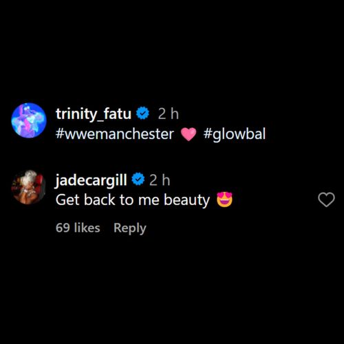 Jade Cargill's comment on Naomi's Instagram post.