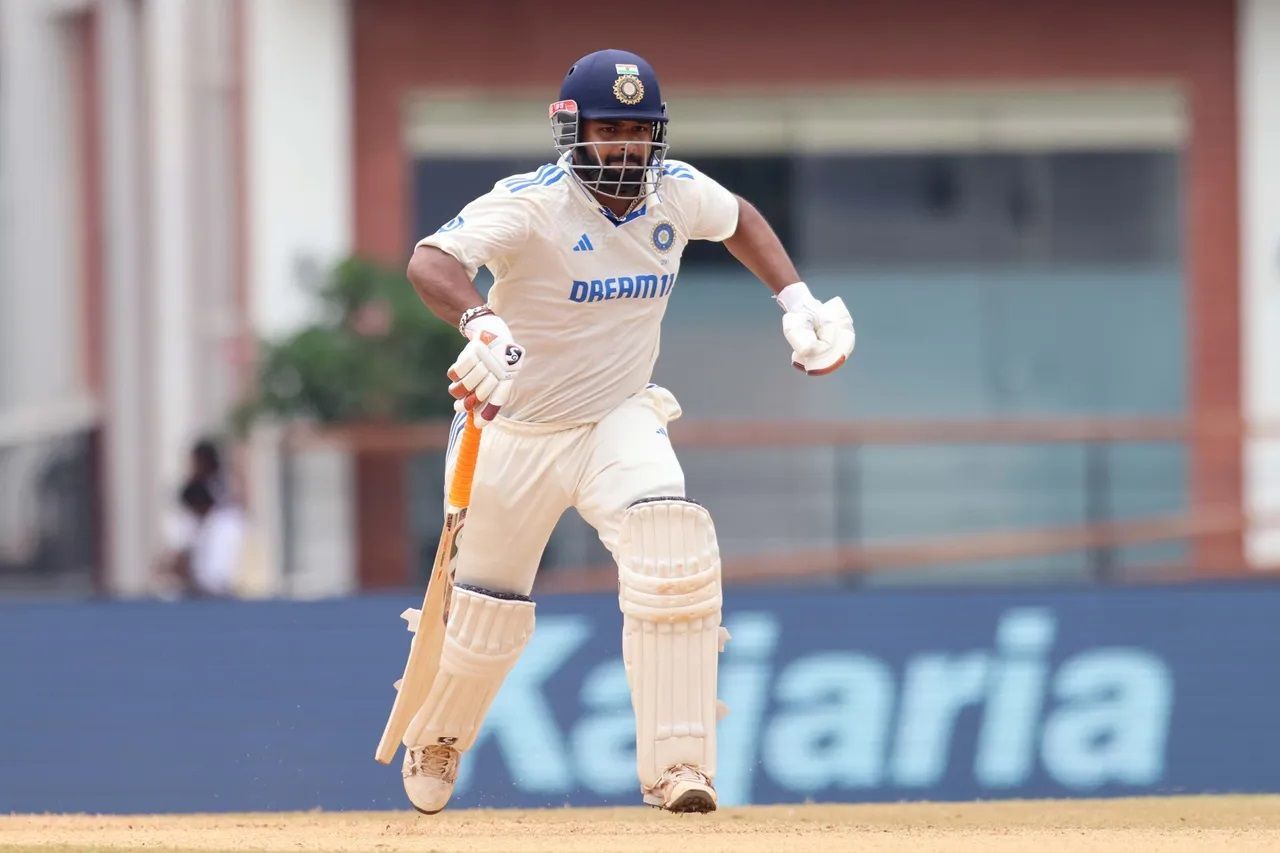 Rishabh Pant asked Najmul Hossain Shanto to alter his field while batting in the Chennai Test. [P/C: BCCI]