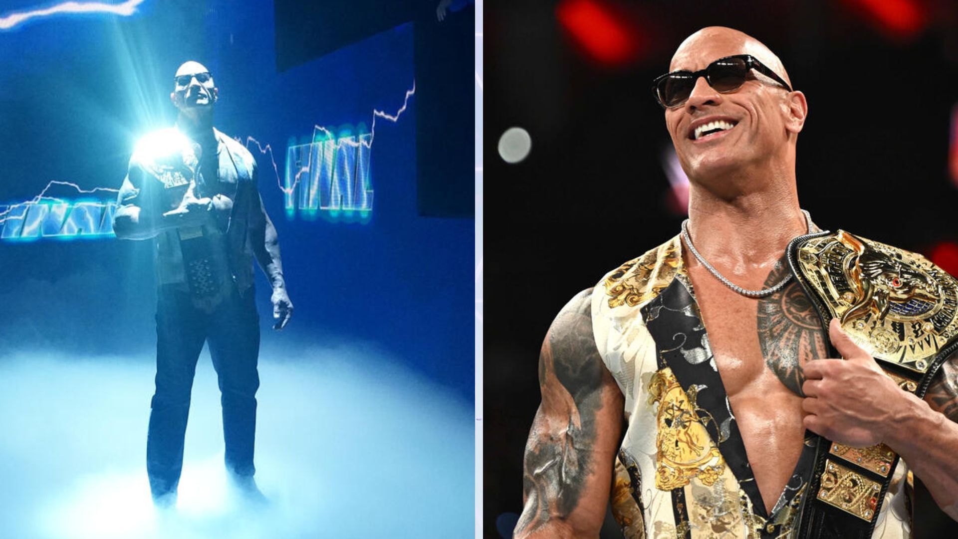 The Rock went back to his Hollywood schedule after WrestleMania 40. [Images Source: WWE.com]