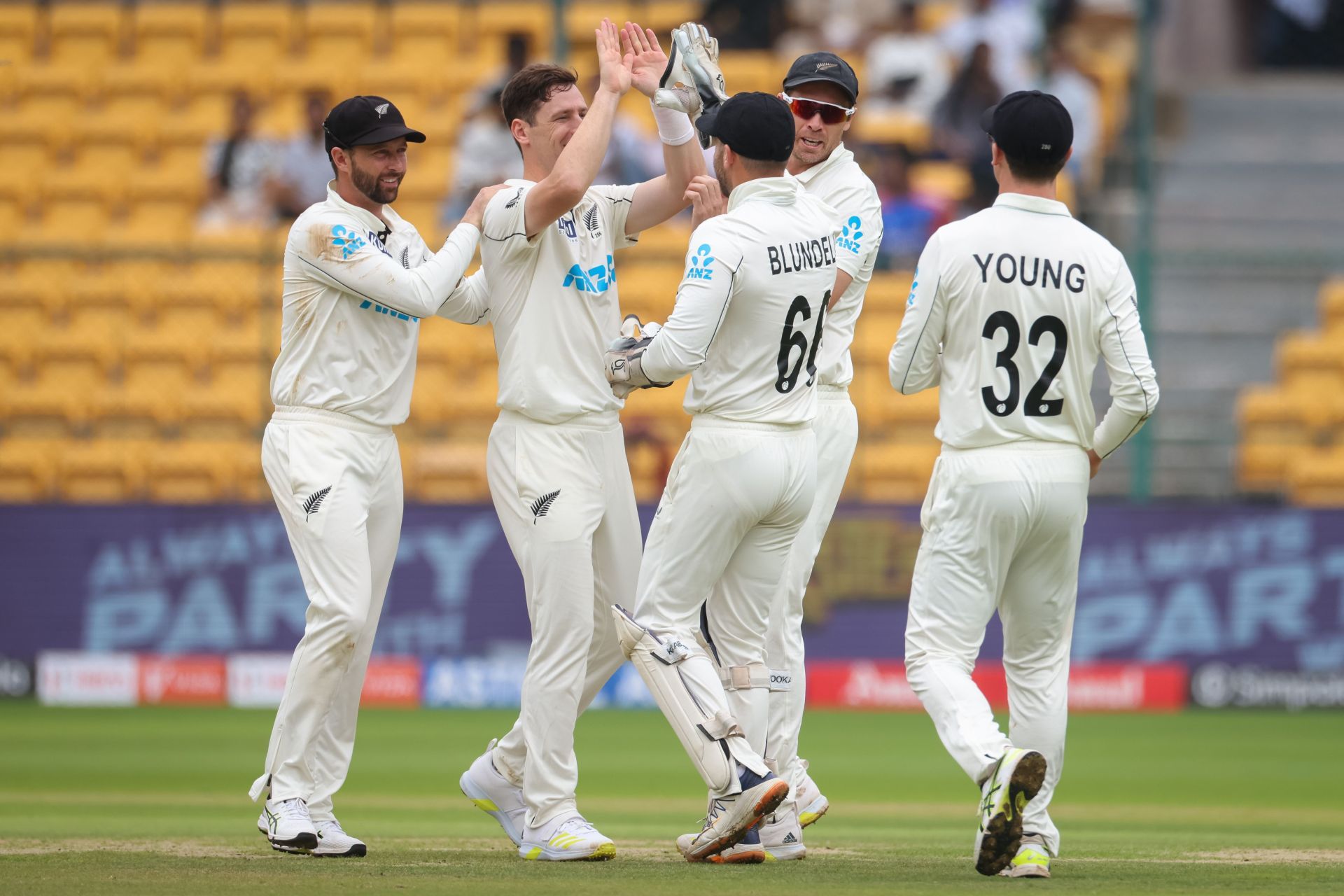 New Zealand celebrating the fall of a wicket (File image via Getty)