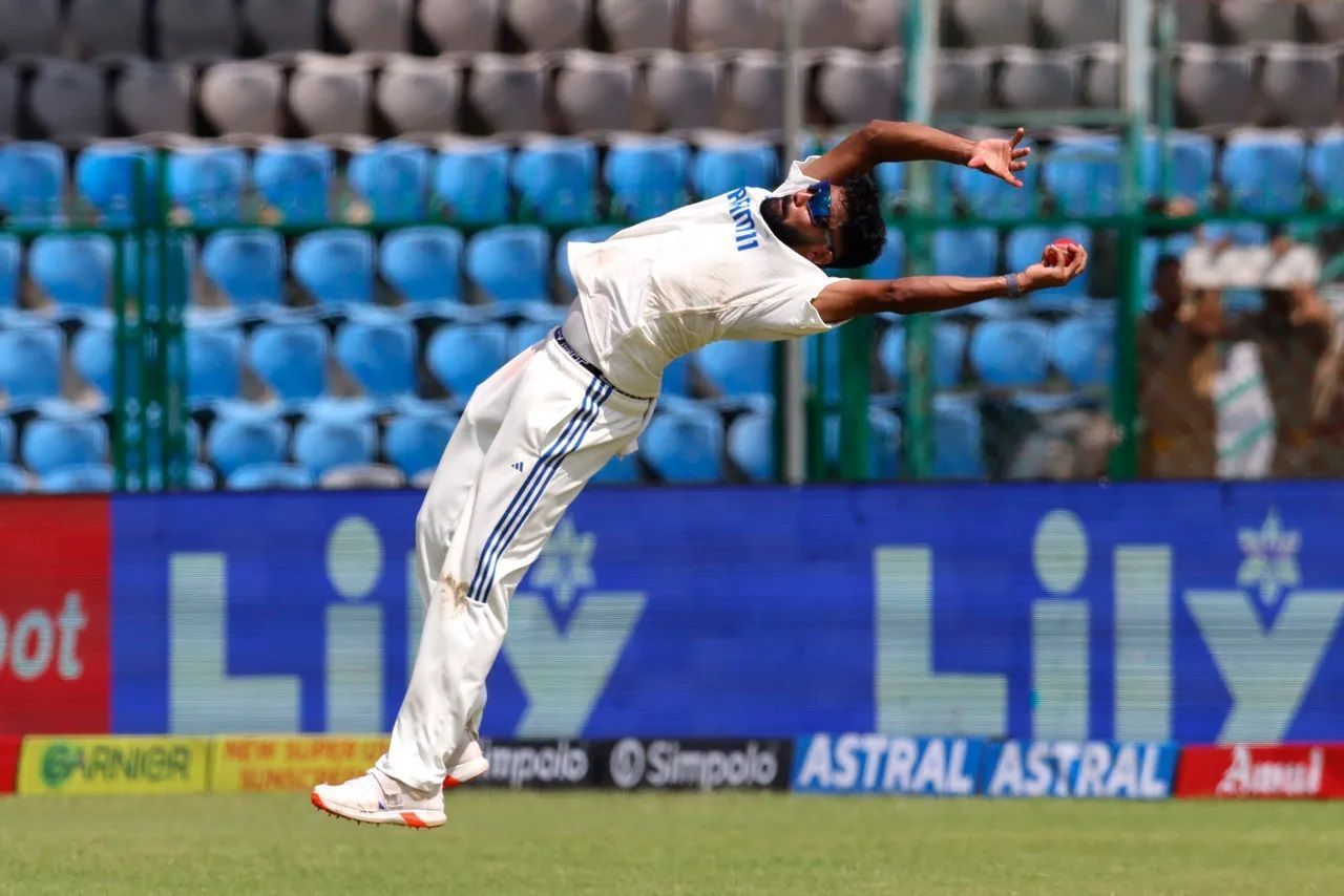 Mohammed Siraj took a spectacular catch to dismiss Shakib Al Hasan in Bangladesh&#039;s first innings. [P/C: BCCI]