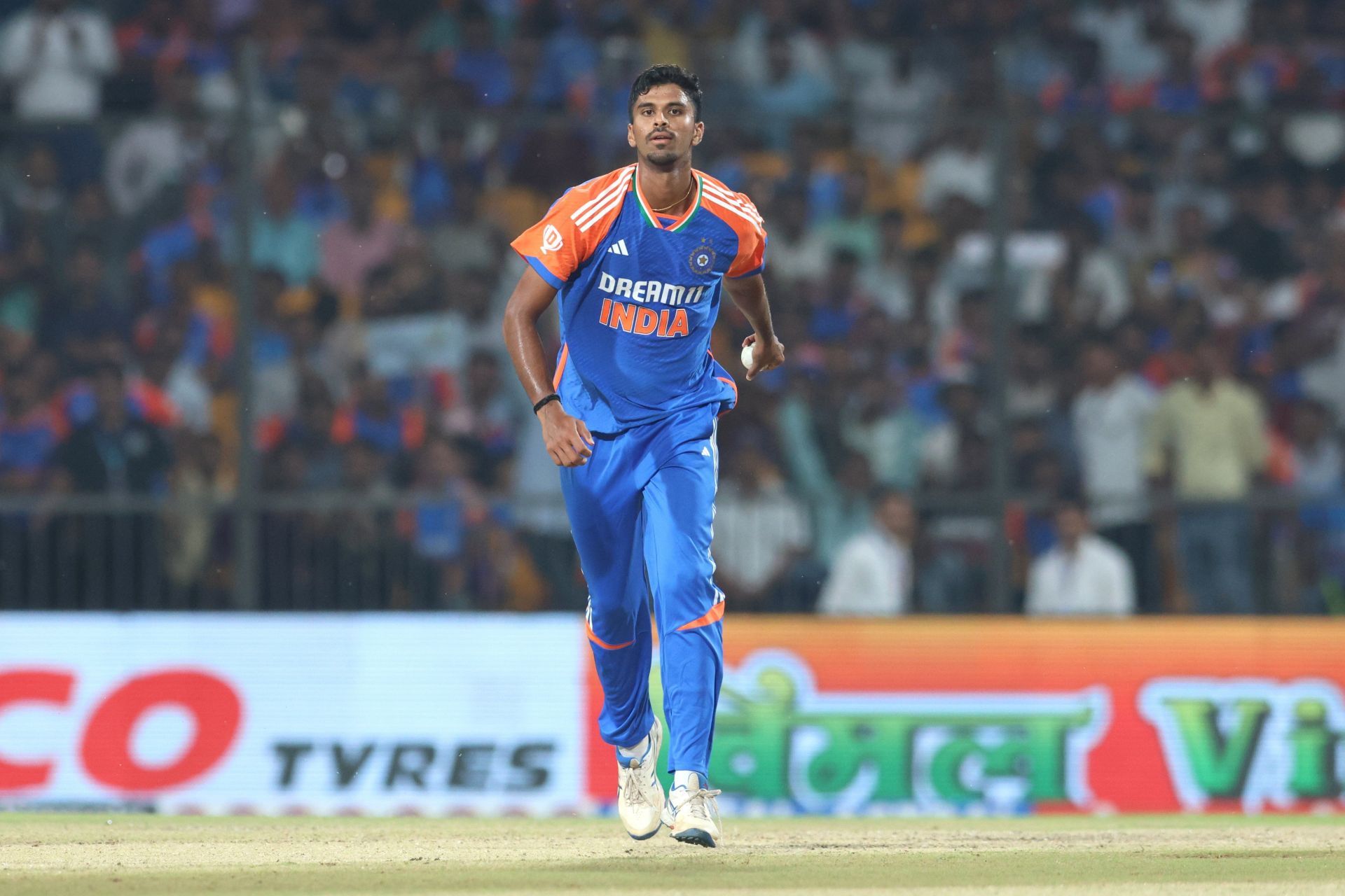 Washington Sundar in action in Gwalior [Image: BCCI on X]