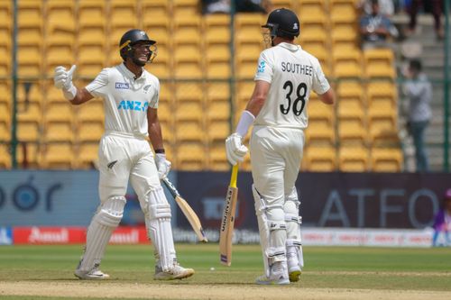 Rachin Ravindra and Tim Southee. (Credits: Getty)