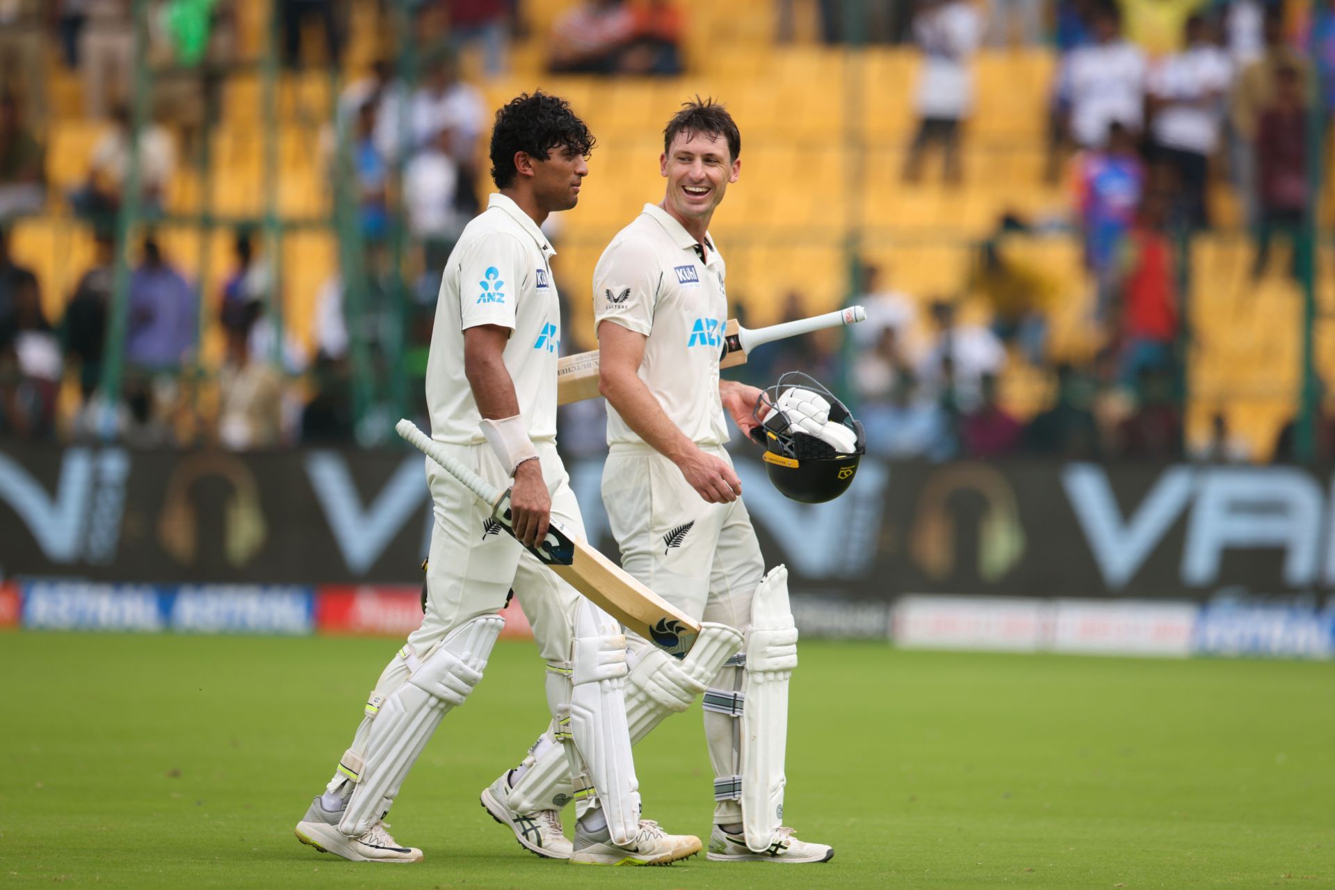 Rachin Ravindra and Will Young after New Zealand&#039;s win. (Credits: Getty)