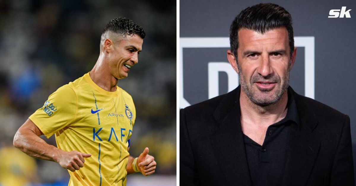 Cristiano Ronaldo (left) and Luis Figo