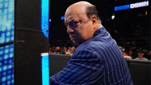 Heyman looks at the camera on SmackDown [Photo: WWE.com]