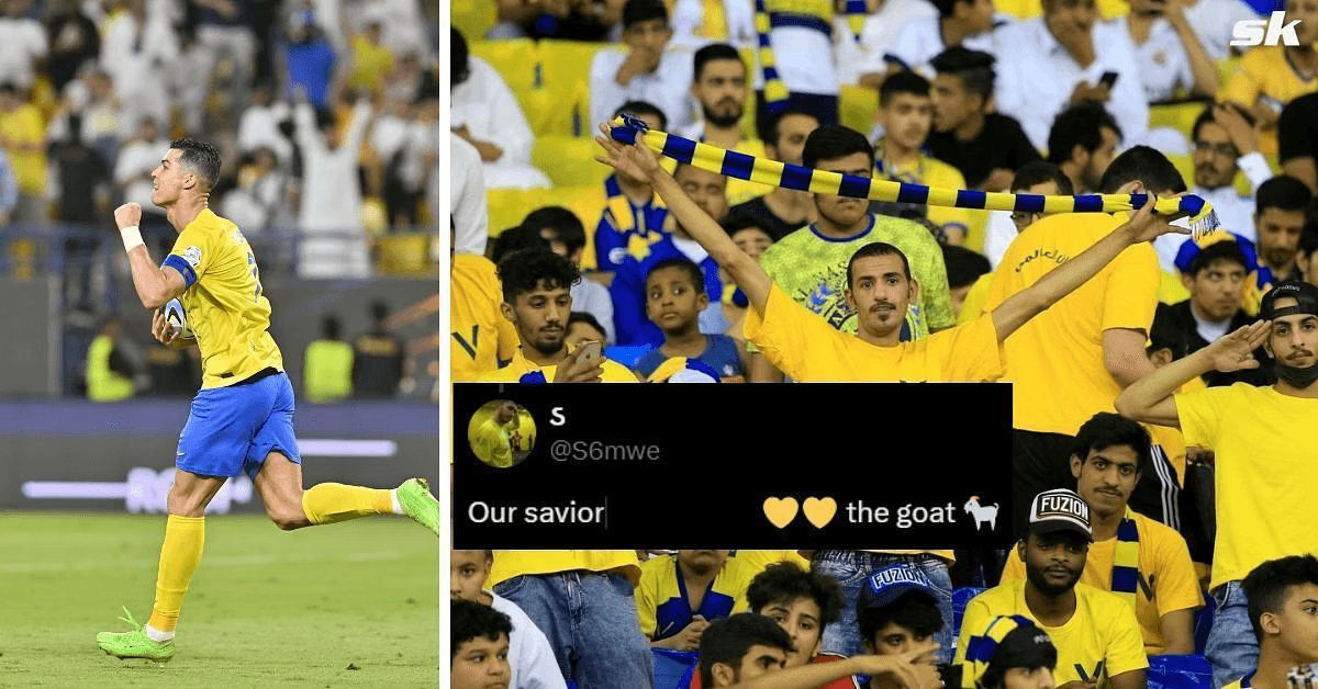 Cristiano Ronaldo and Al-Nassr (both images via Getty, X/@S6mwe)