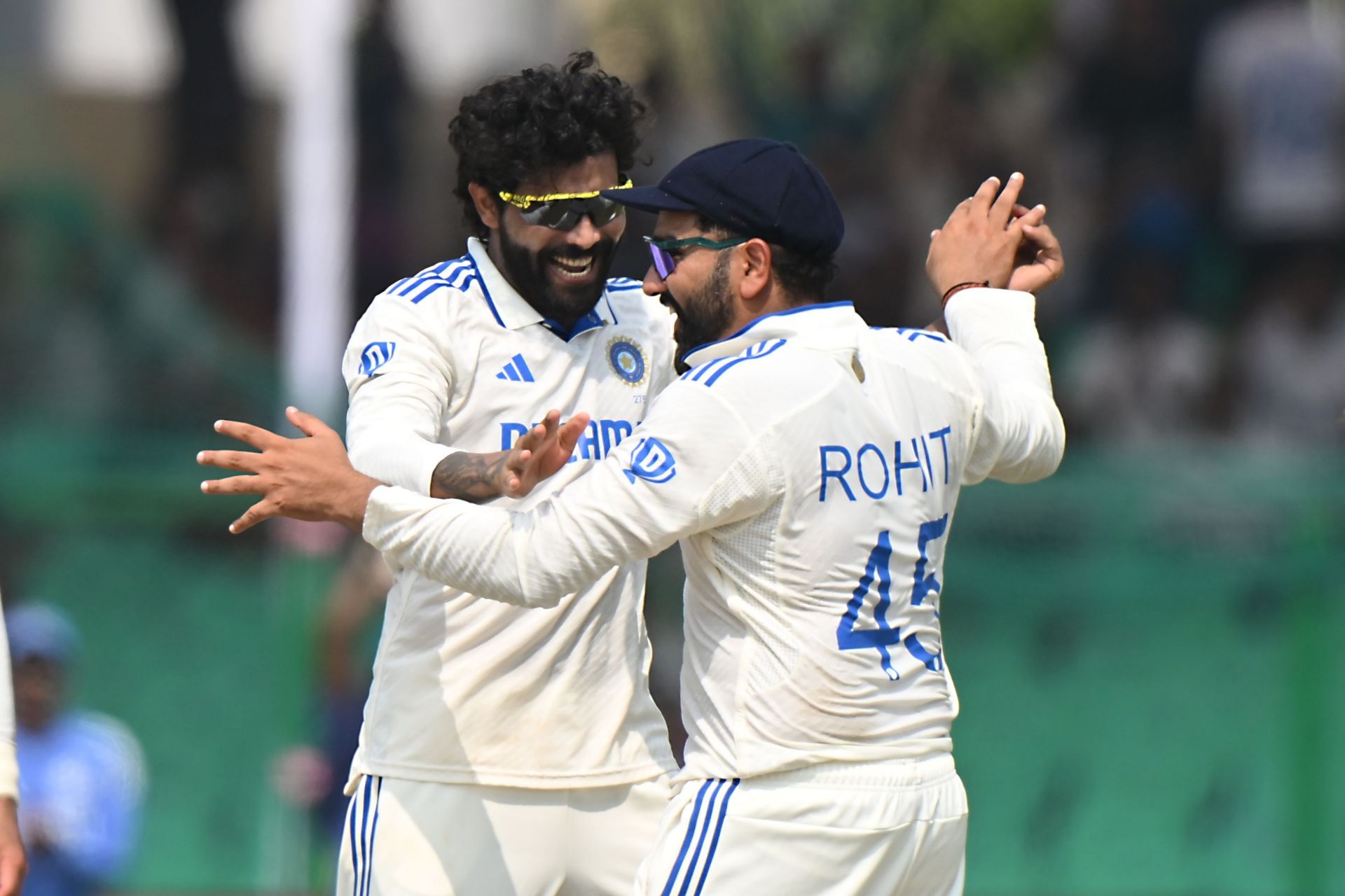 Ravindra Jadeja (left) with Rohit Sharma (Image Credits: Getty Images)