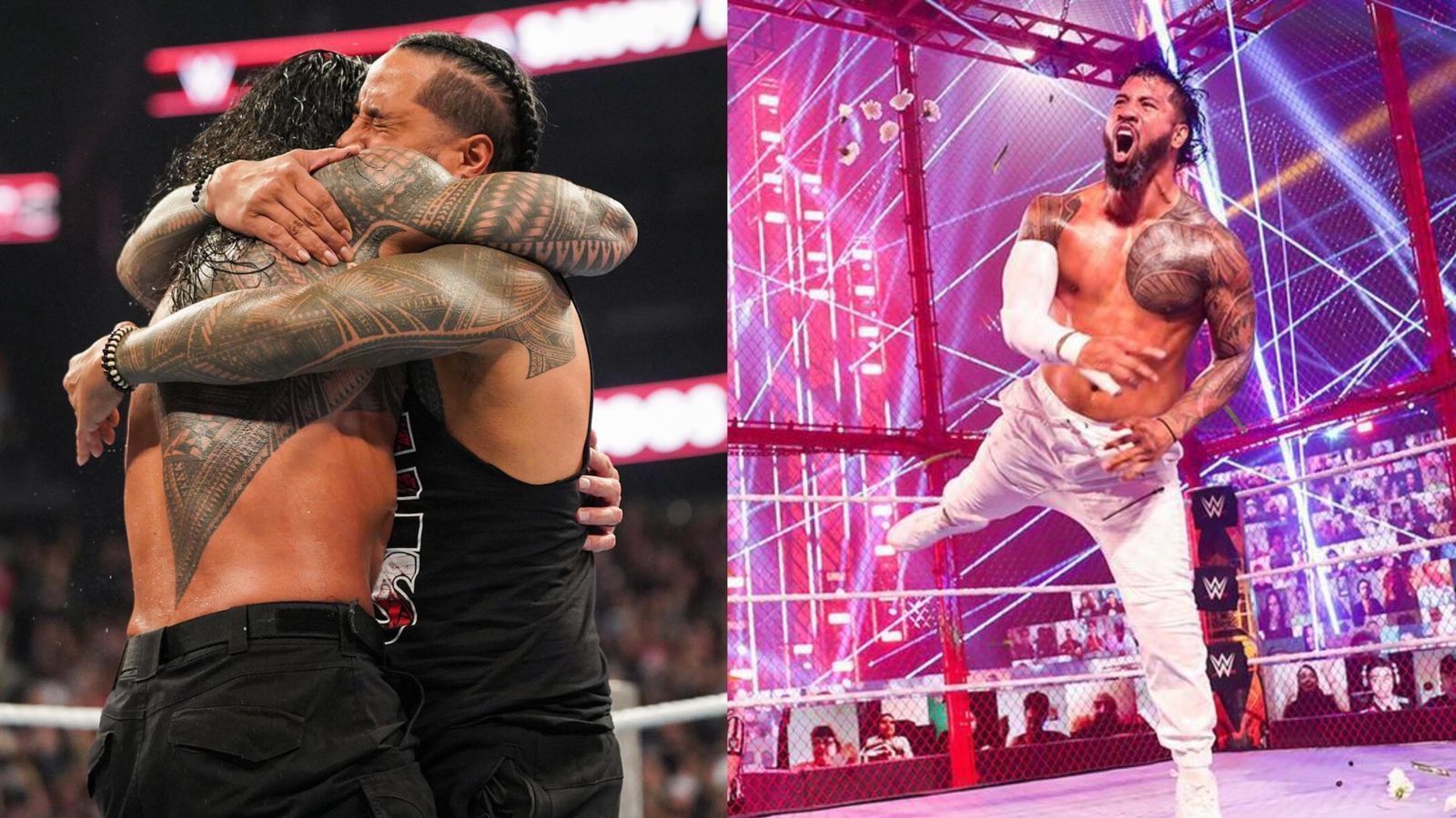 Jimmy Uso reunited with Roman Reigns (pics from WWE.com)