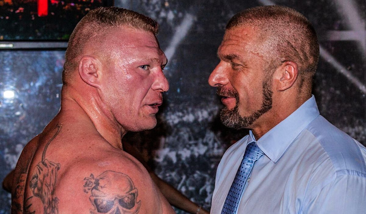 Brock Lesnar (left), Triple H (right) [Image credits: WWE]