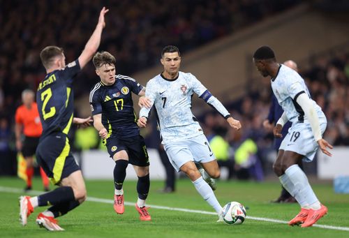 Cristiano Ronaldo in Scotland v Portugal - UEFA Nations League 2024/25 League A Group A1 - Source: Getty (Photo by Alex Livesey - Danehouse/Getty Images)