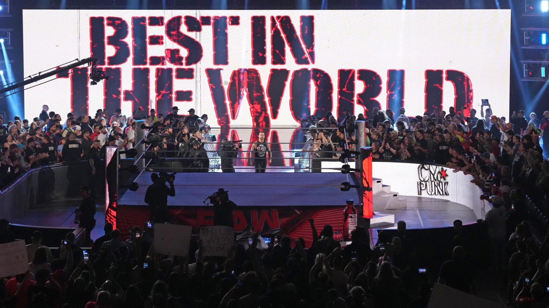 CM Punk makes his entrance on WWE RAW