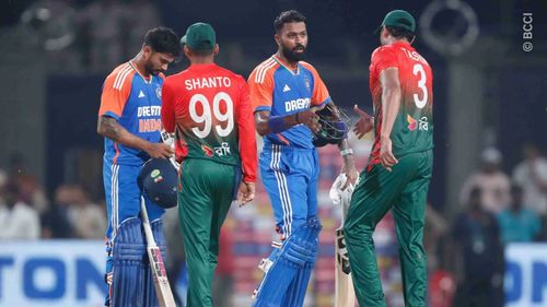 Hardik Pandya and Nitish Kumar Reddy were the unbeaten pair that capped off the chase for the hosts (Image credits: BCCI)