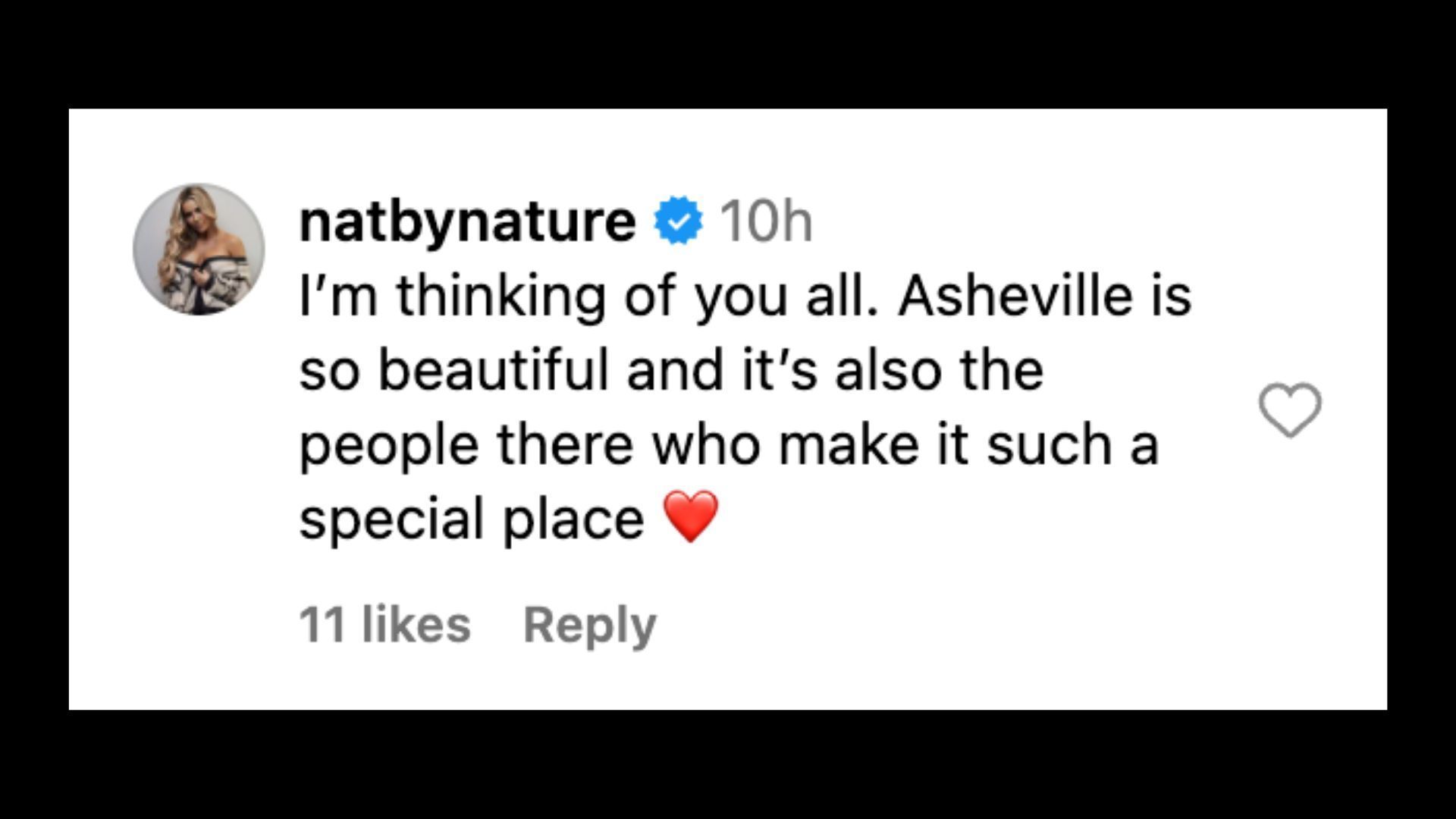 Natalya sends heartfelt message to Phoenix on Instagram.