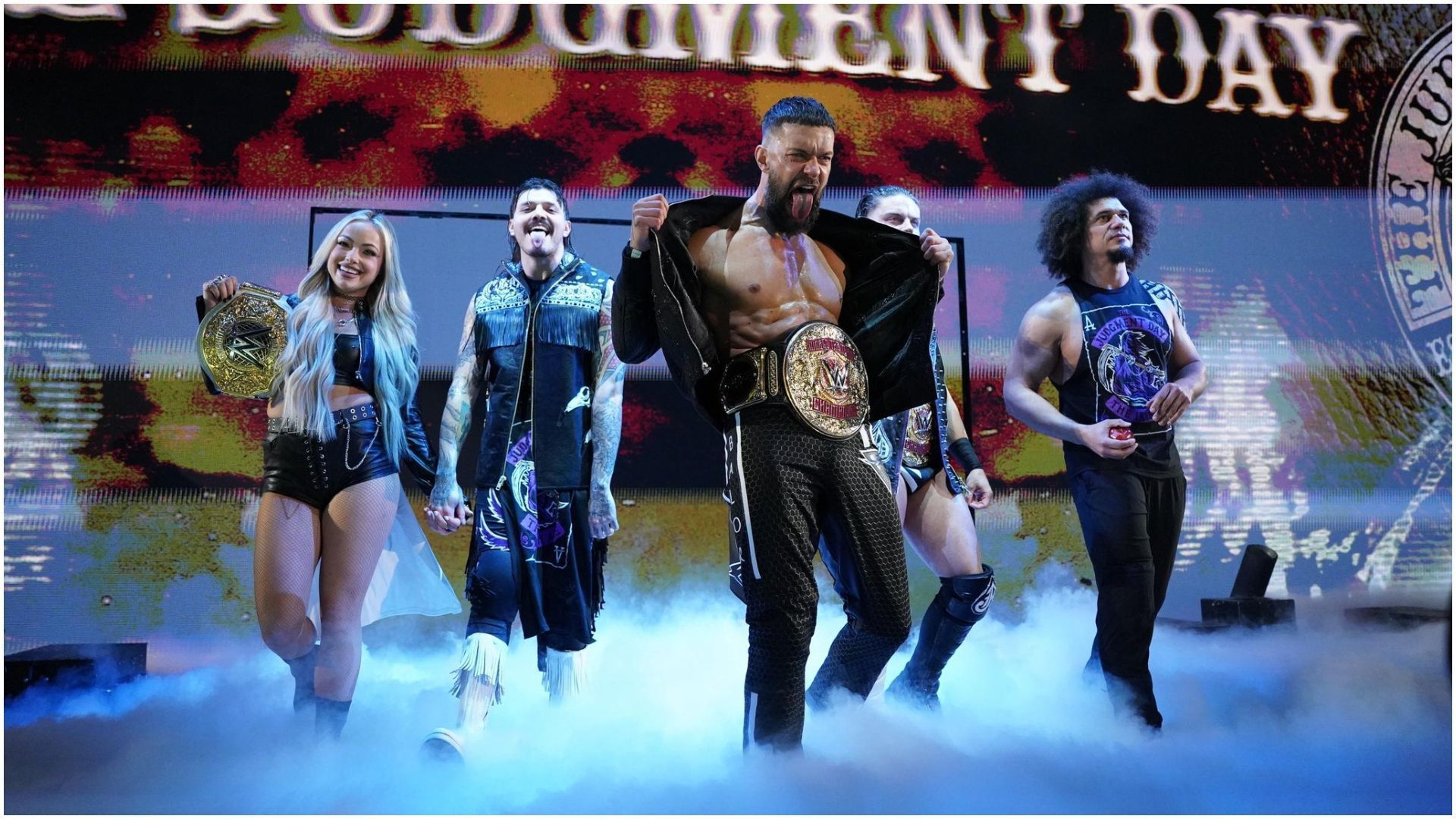 The Judgment Day group in an episode of RAW. [Photo via: Balor