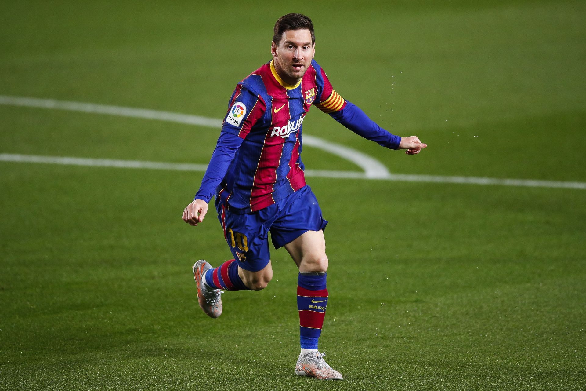 Lionel Messi in action - FC Barcelona v Getafe CF - La Liga Santander - Source: Getty