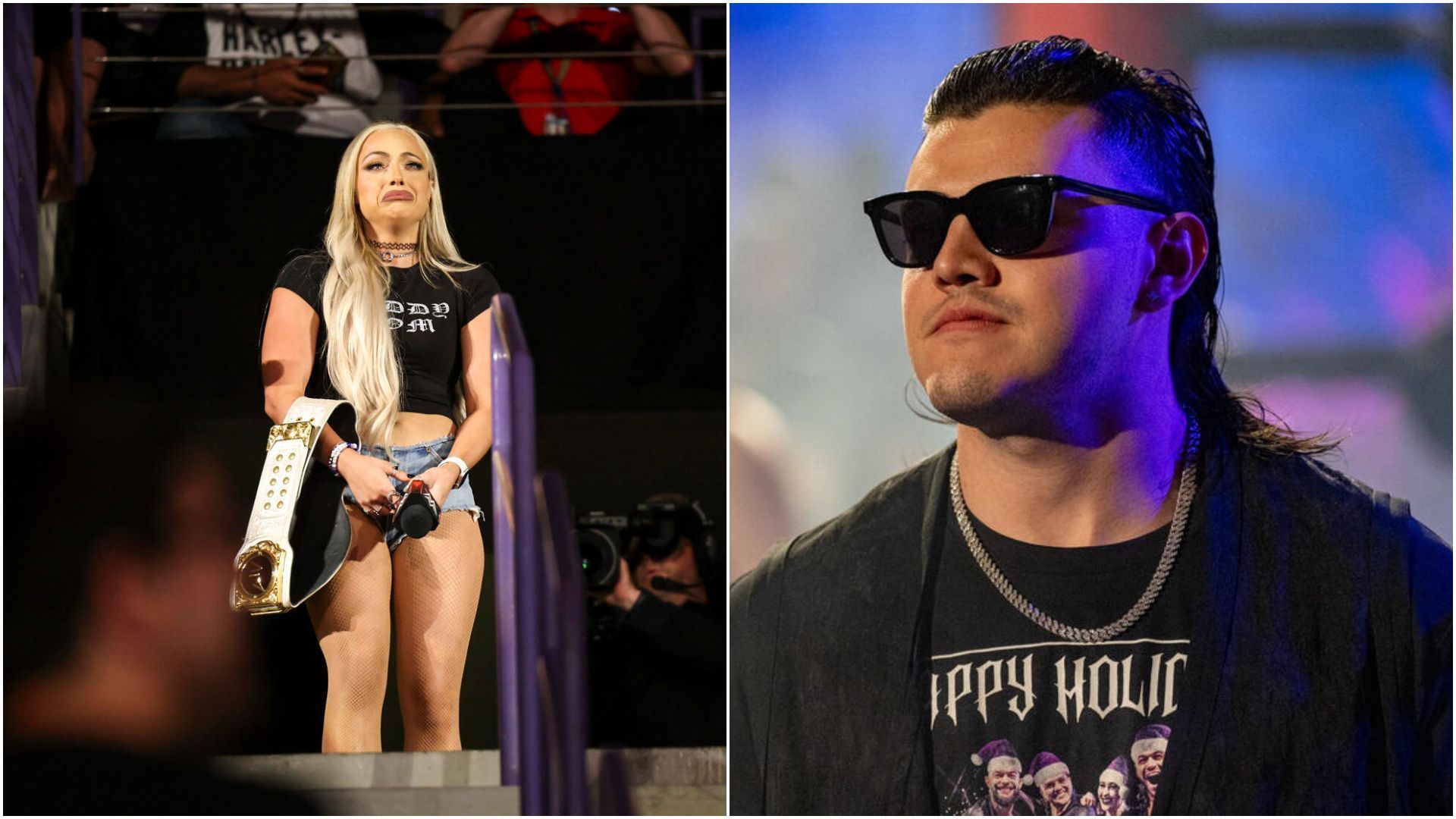 Liv Morgan (left), Dominik Mysterio (right). [Pictures via: WWE.com]