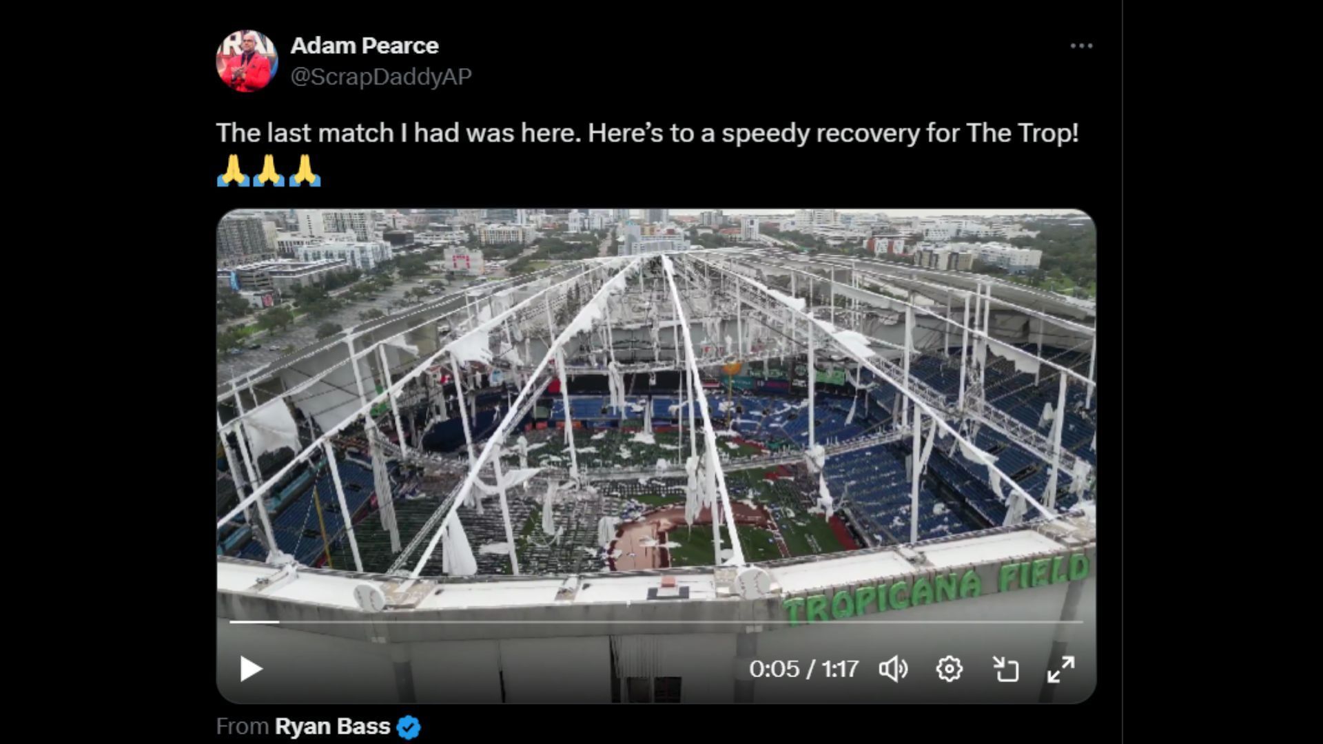 Screenshot of Adam Pearce&#039;s tweet [Image credits: Pearce&#039;s X/Twitter handle]