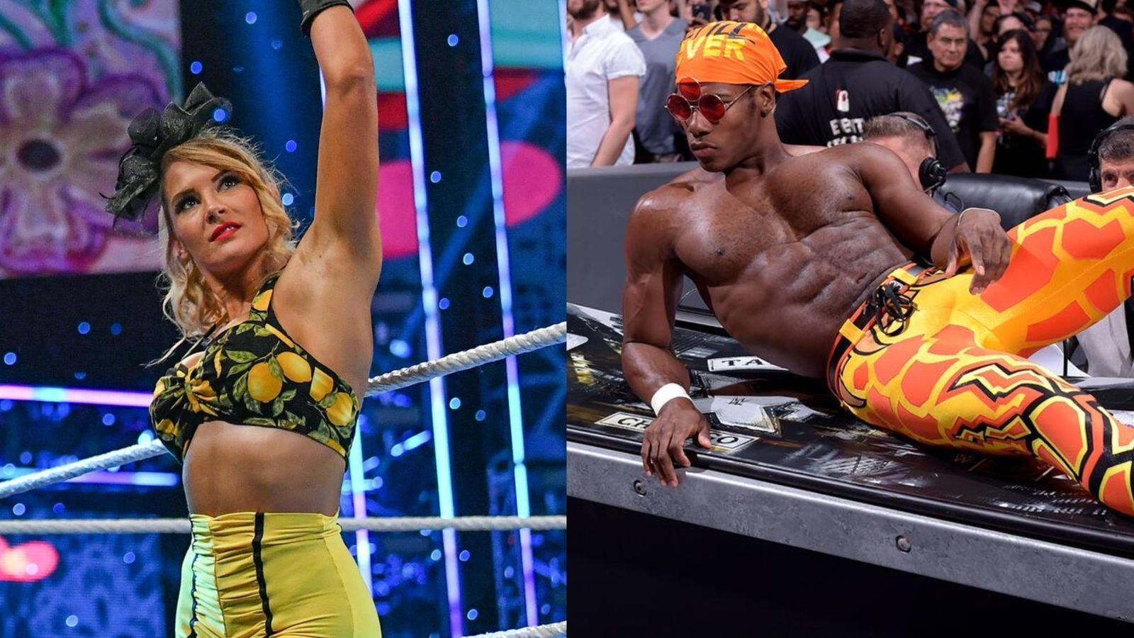 Velveteen Dream and Lacey Evans (pics from WWE.com)