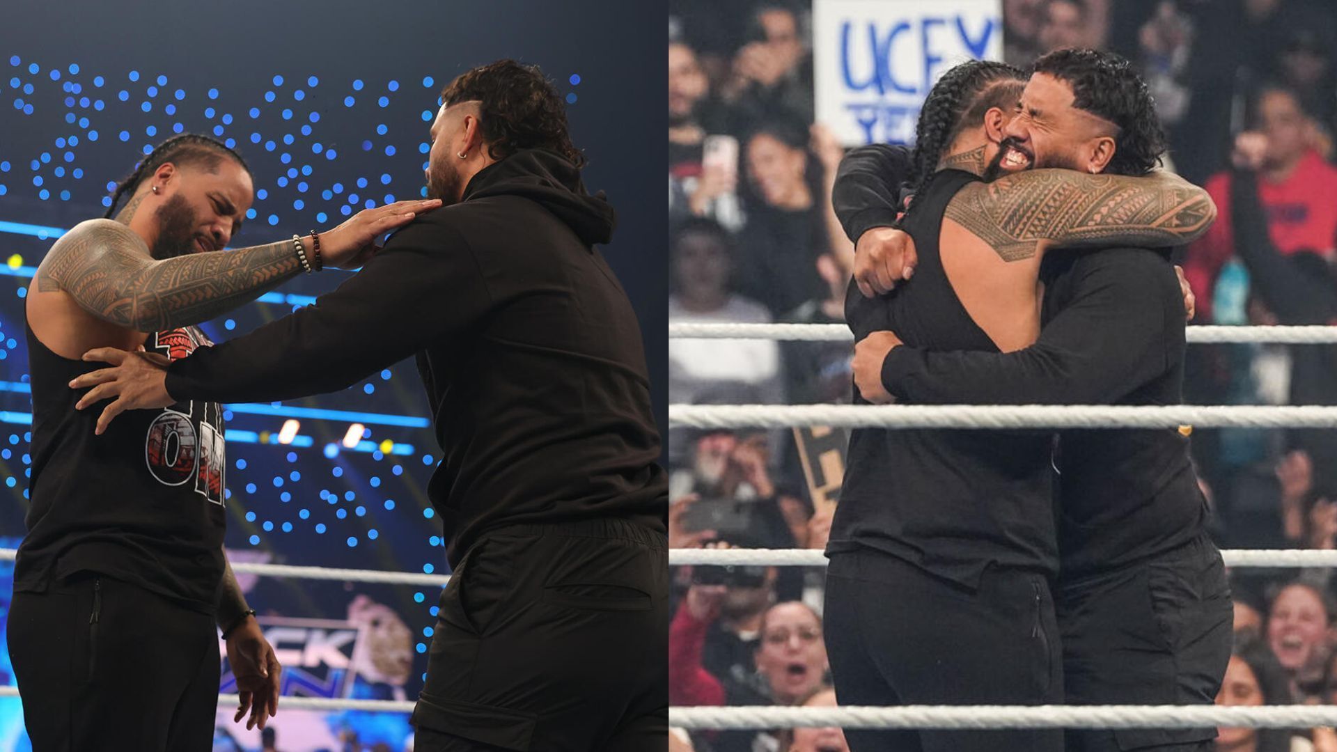 The Usos reunited on SmackDown! [Image credits: WWE.com]