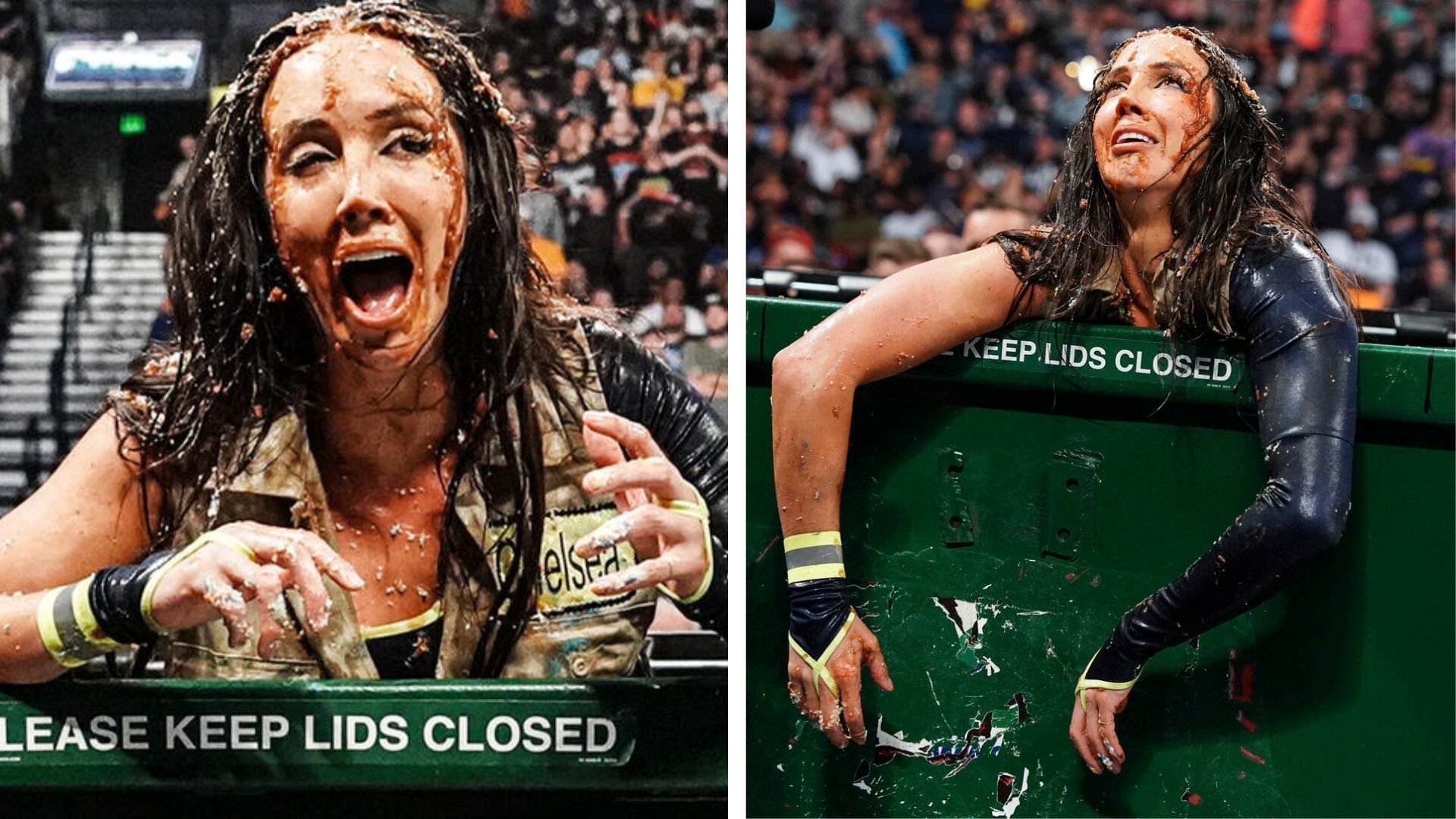 Green was in action in a Dumpster Match this past Friday night on SmackDown. [Photos: WWE.com]