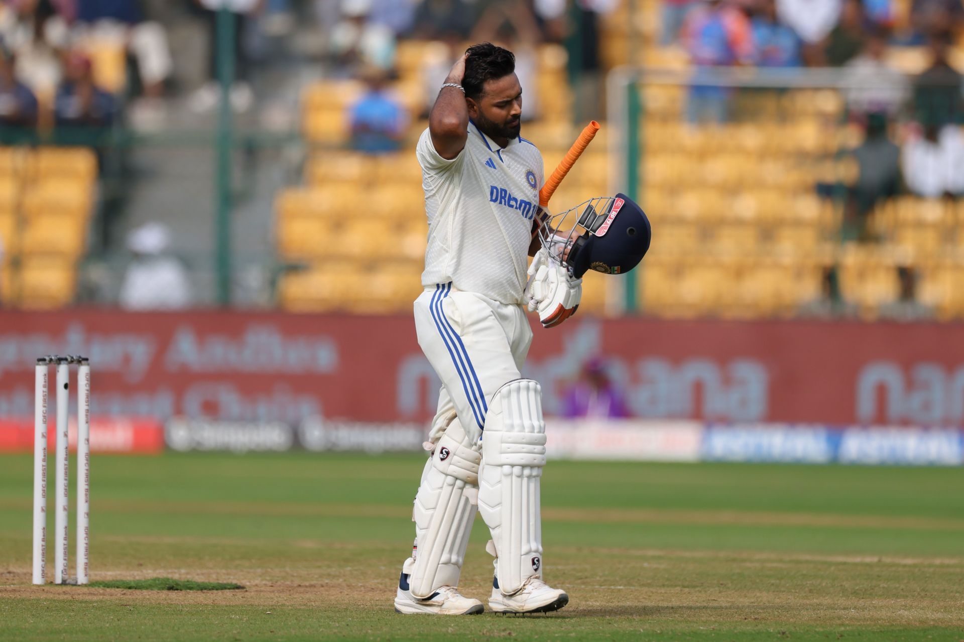 Rishabh Pant walks back after being dismissed on 99 (File image by Getty)