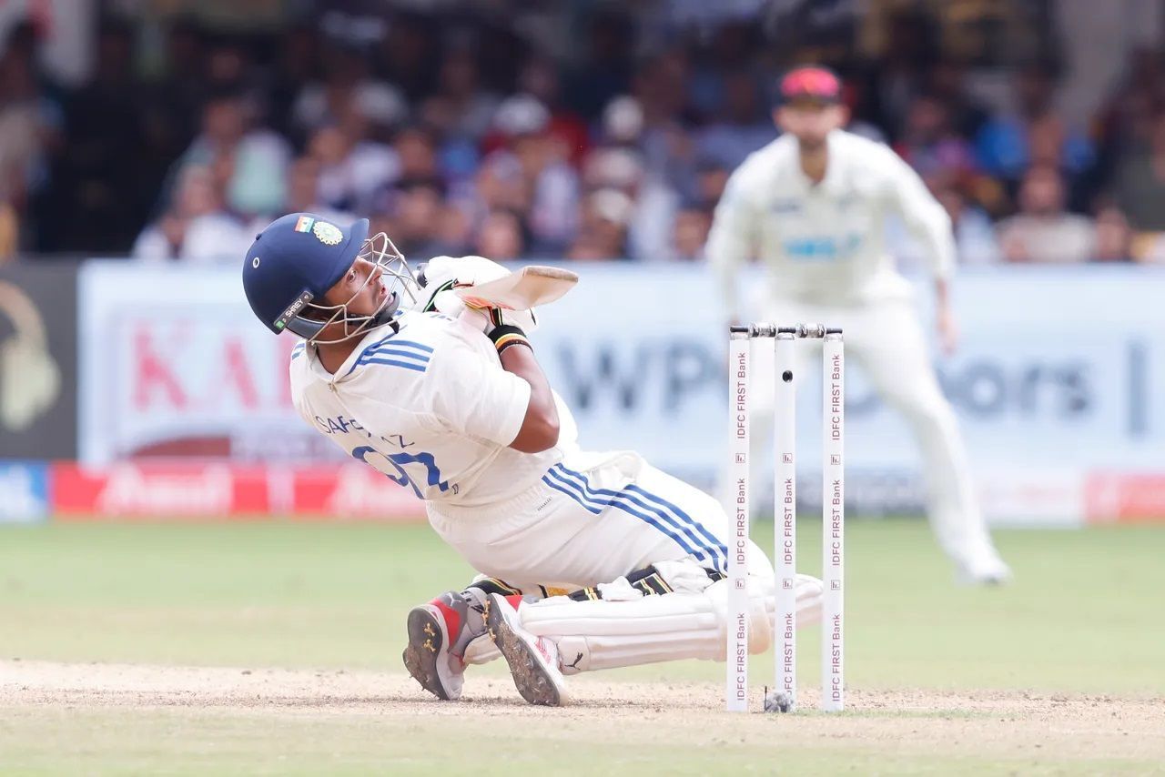 Sarfaraz Khan scored an unbeaten half-century on Day 3 of the Bengaluru Test. [P/C: BCCI]