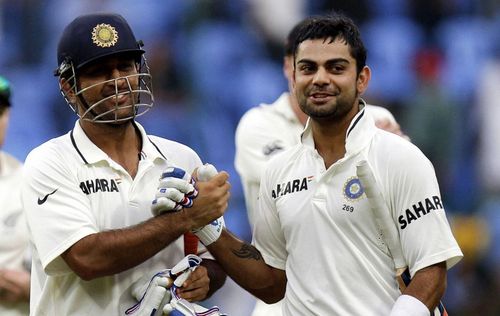 MS Dhoni (left) and Virat Kohli (Image Credits: Getty Images)