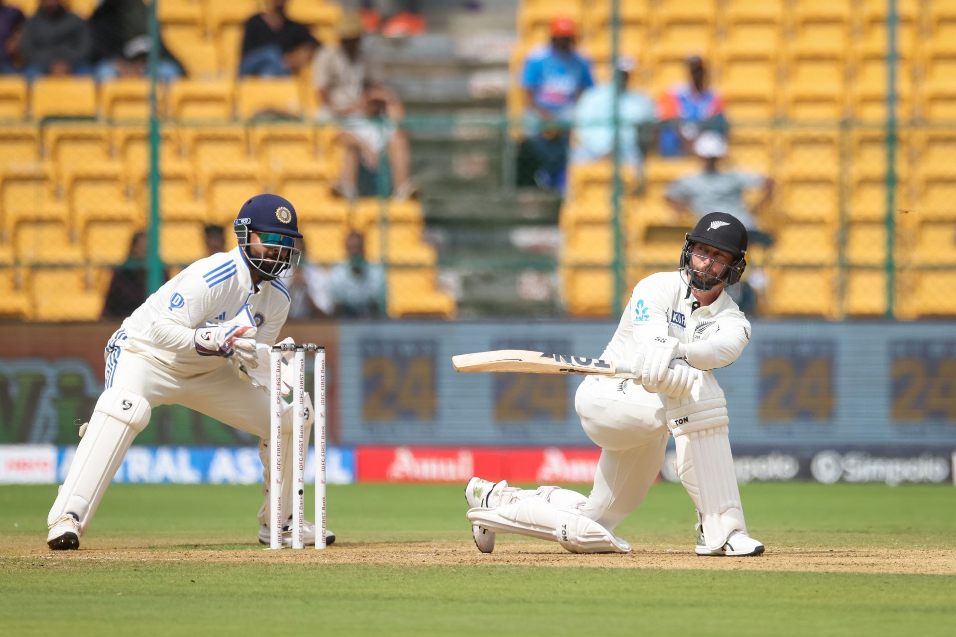 Devon Conway plays a shot. (Credits: Getty)