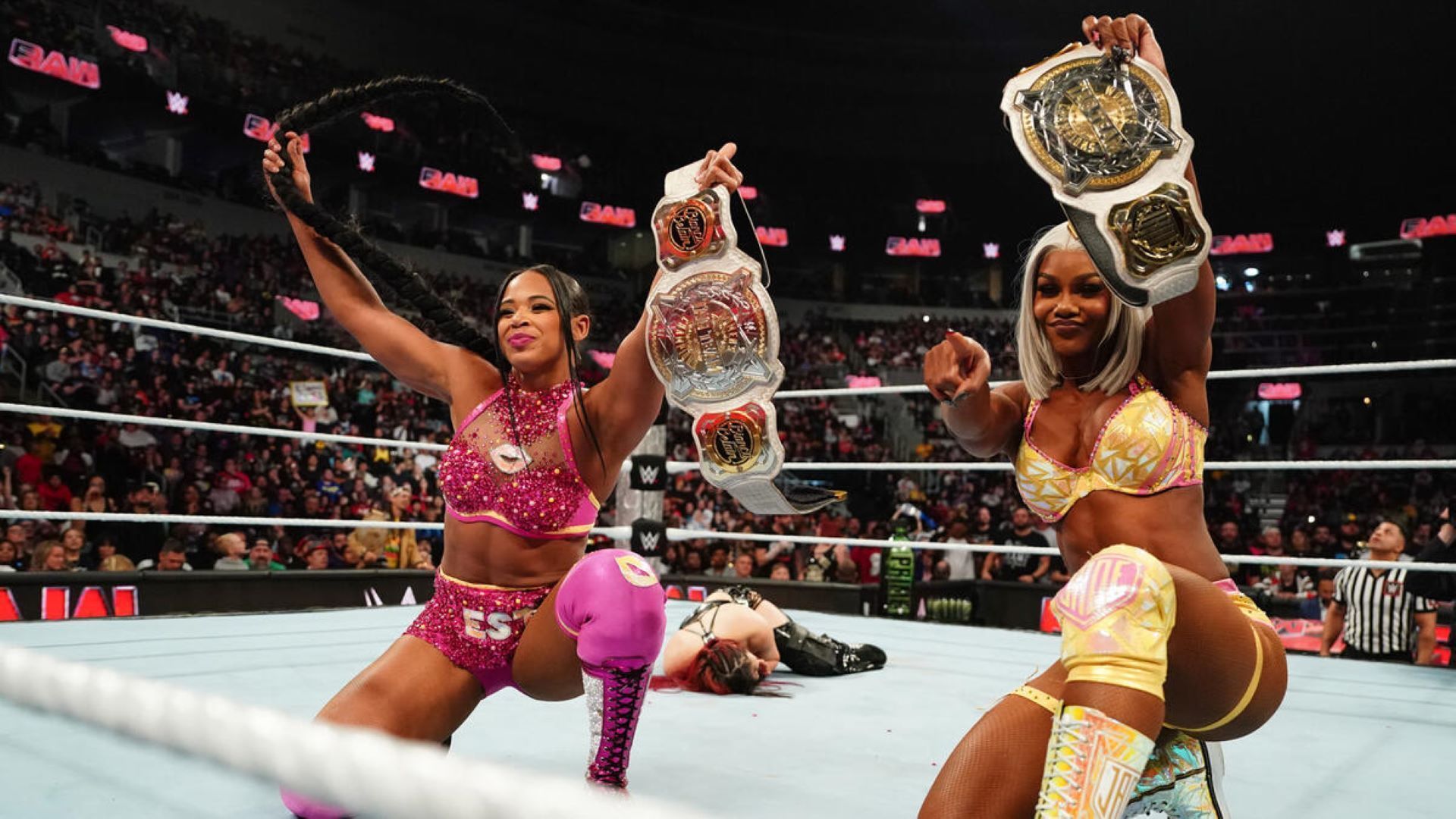 The women&#039;s tag titles have been featured extensively on 2024 PLEs after WrestleMania. (Image Credit: WWE.com)