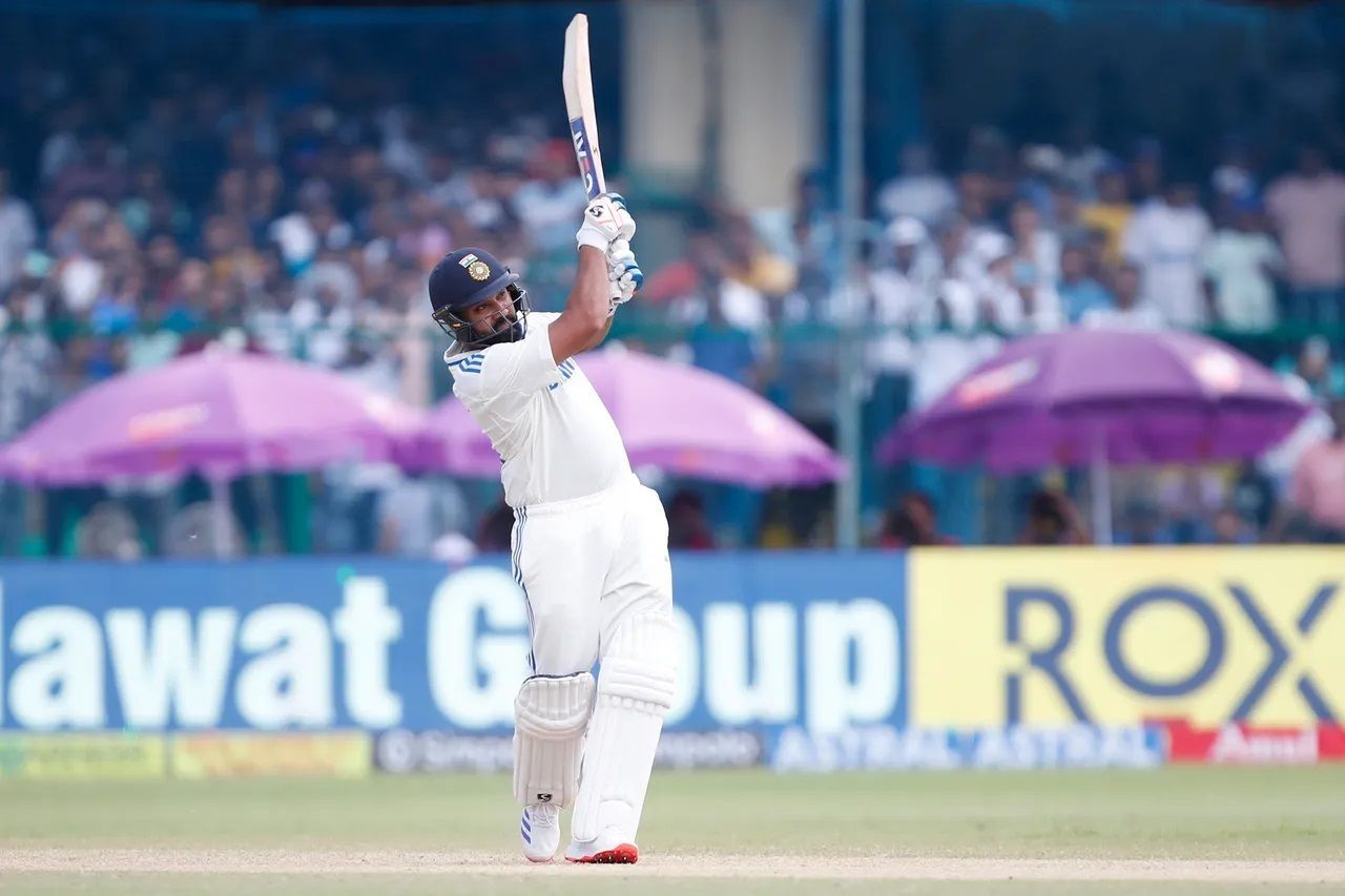 Rohit Sharma smashed the first two deliveries he faced in India&#039;s first innings for sixes. [P/C: BCCI]