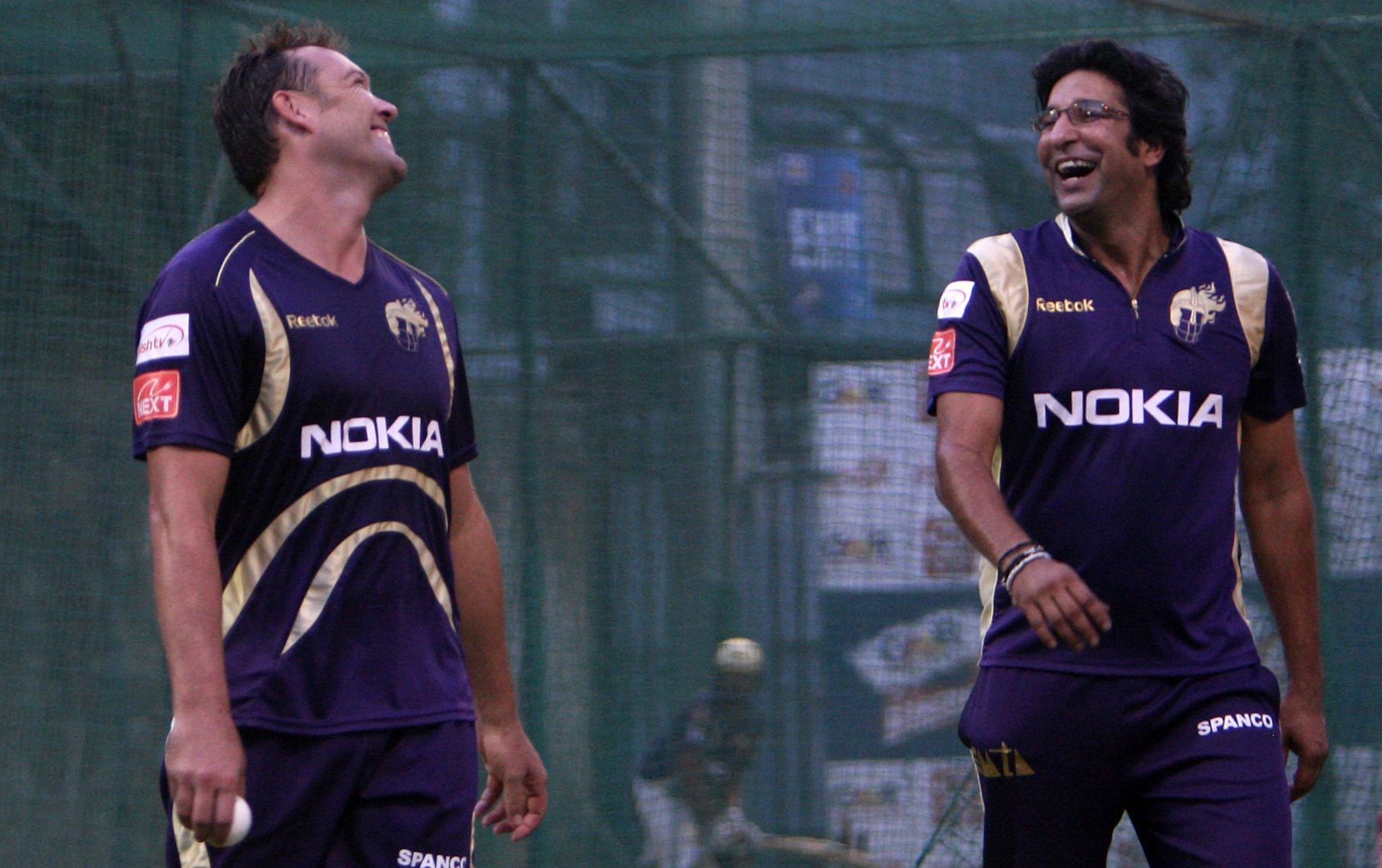 Wasim Akram (right) was one of the most lethal bowlers in Tests and ODIs.