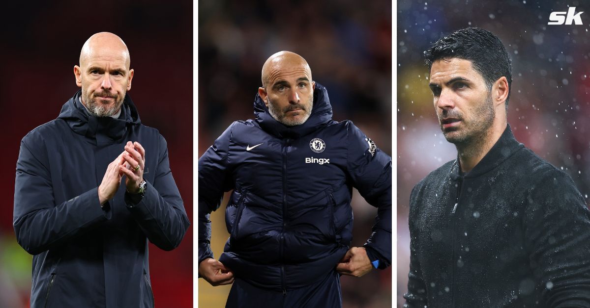 Manchester United boss Erik ten Hag, Chelsea manager Enzo Maresca and Arsenal tactician Mikel Arteta (from left to right)