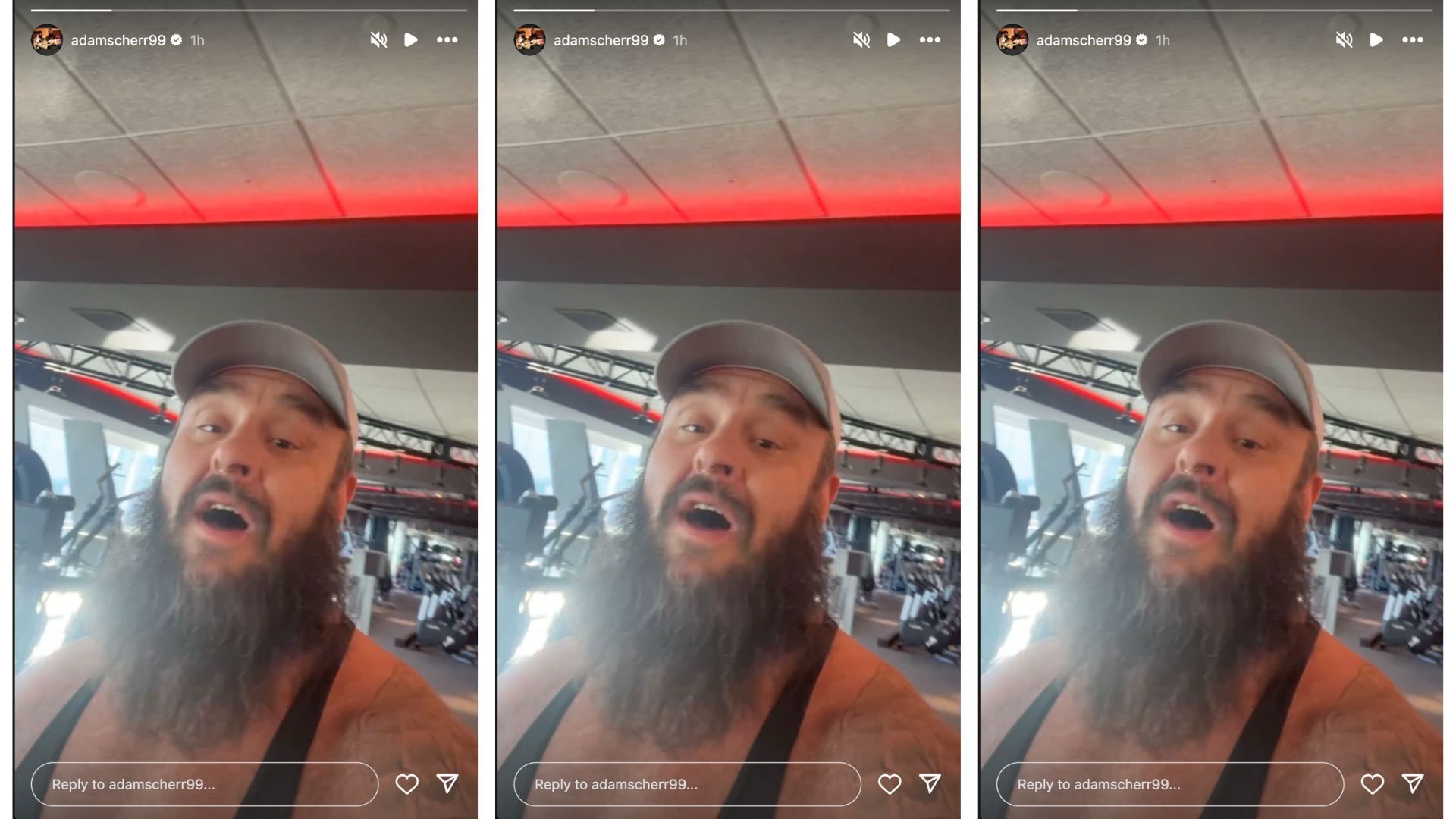 Strowman shares video from the gym at the promotion&#039;s headquarters on Instagram.