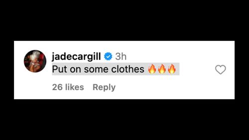 Cargill sends a message to Baszler on Instagram.