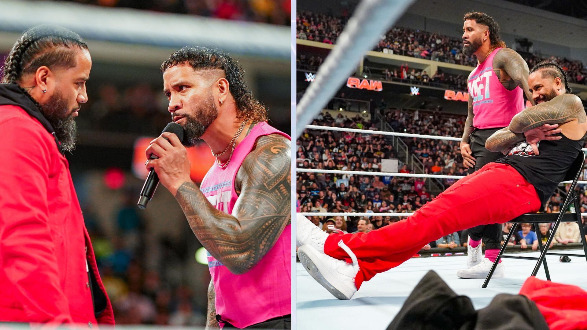 Jey Uso was dethroned by Bron Breakker. [Images Source: WWE.com]