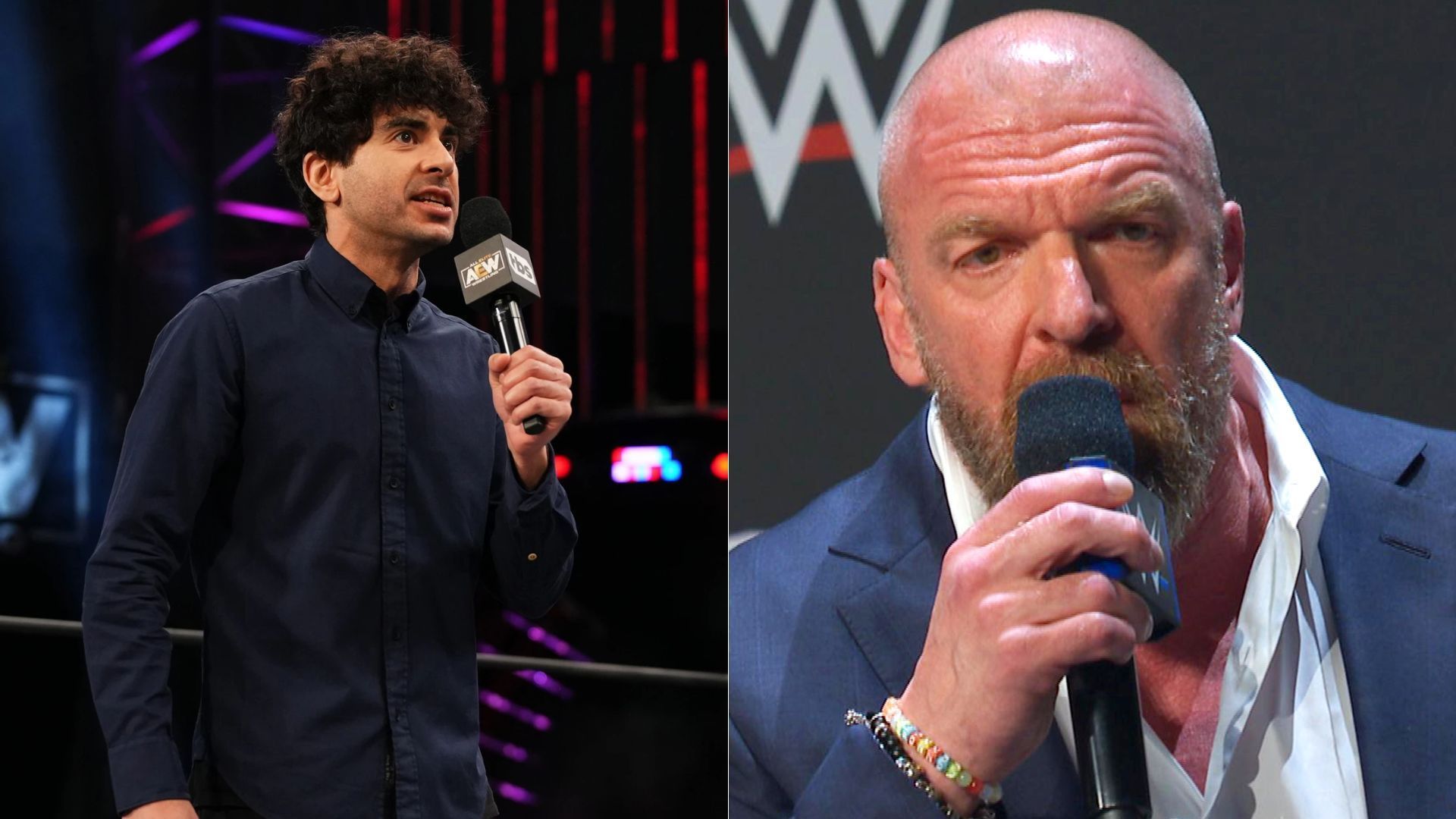 Tony Khan (left); Triple H (right) [Image Credits: allelitewrestling.com, wwe.com]