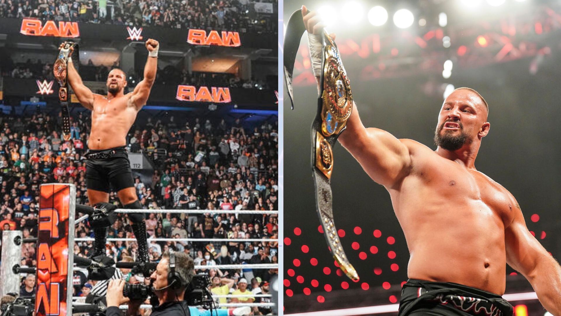 Bron Breakker was dethroned by Jey Uso on WWE RAW. [Images Source: WWE.com]