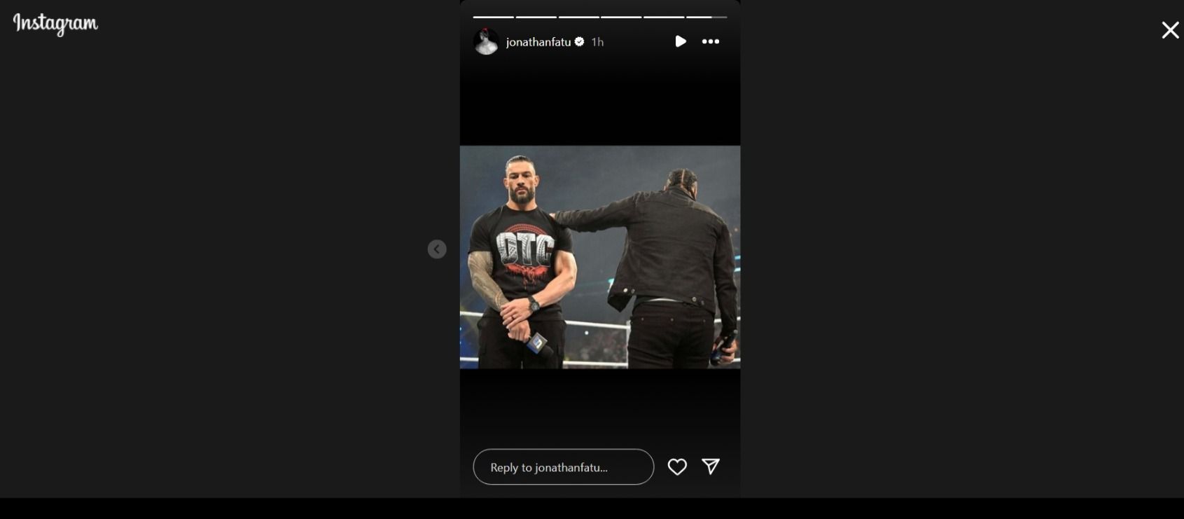 Jimmy Uso&#039;s cryptic story following SmackDown [Image credit: Screenshot of Jimmy&#039;s Instagram story]