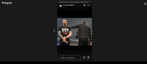 Jimmy Uso's cryptic story following SmackDown [Image credit: Screenshot of Jimmy's Instagram story]