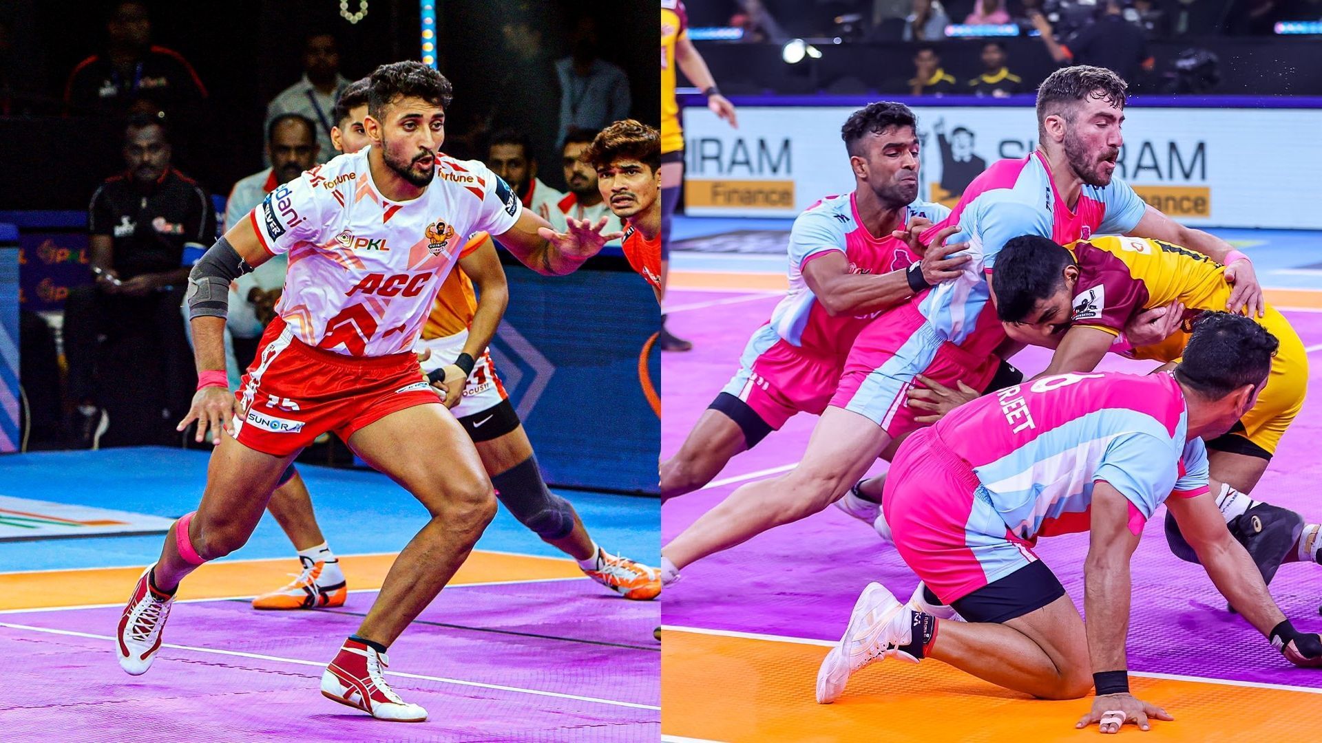 जयपुर पिंक पैंथर्स vs गुजरात जॉयंट्स (Photo Credit- X/@GujaratGiants/@JaipurPanthers)