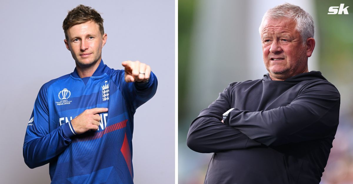 England cricketer Joe Root and Sheffield United manager Chris Wilder. 