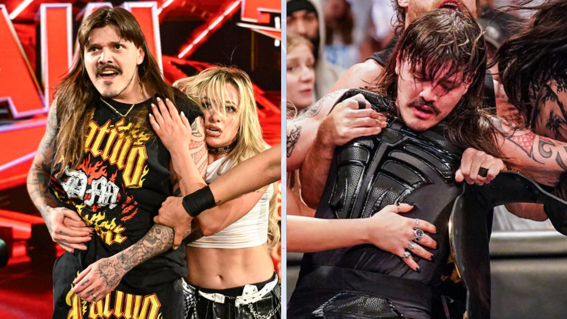 Dominik Mysterio betrayed Rhea Ripley at SummerSlam 2024. [Images Source: WWE.com]