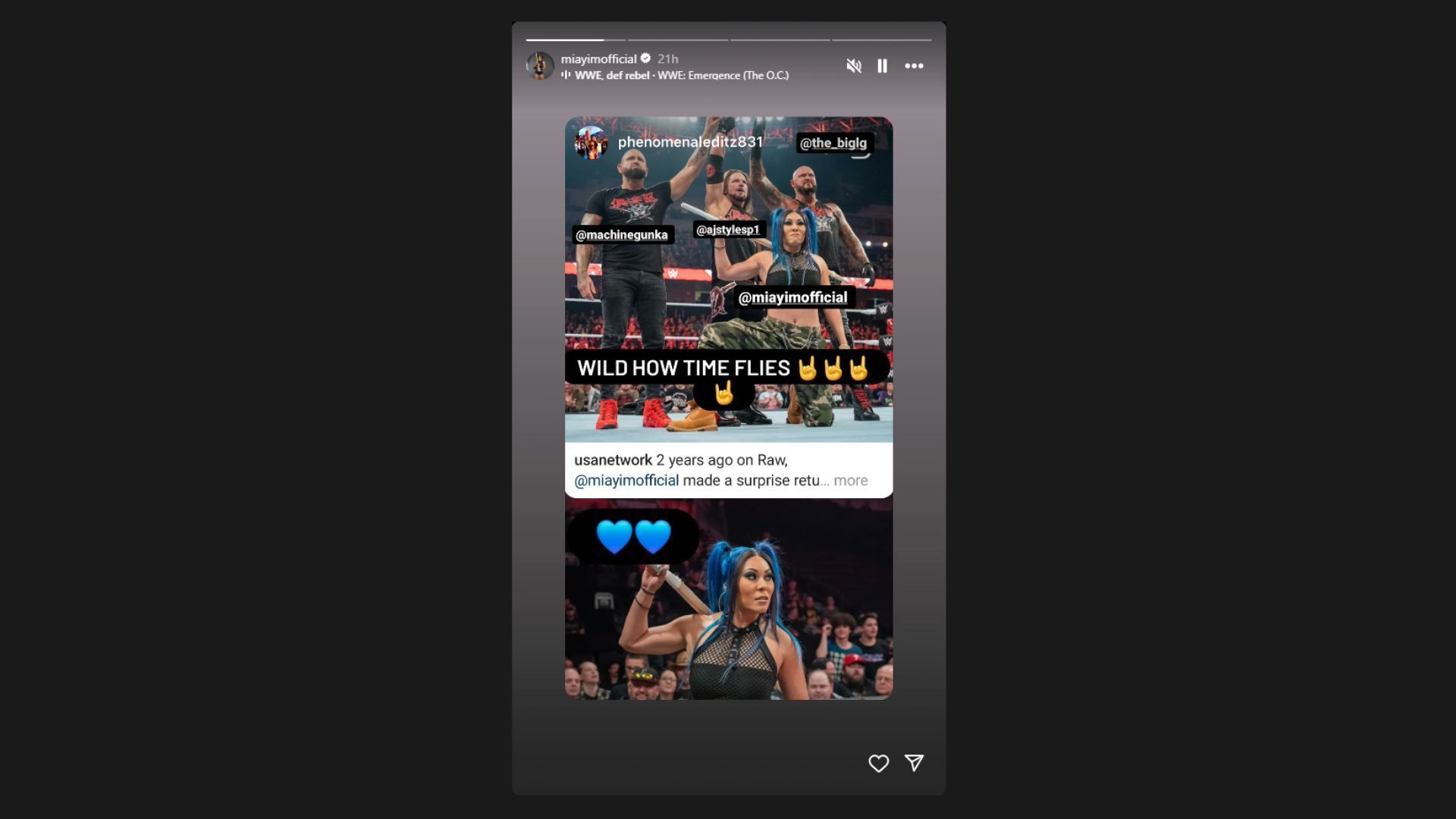 Mia Yim&#039;s message [Image credit: Screenshot of Yim&#039;s Instagram story]