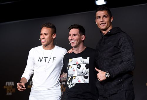 Neymar, Messi and Ronaldo (L to R) - Source: Getty